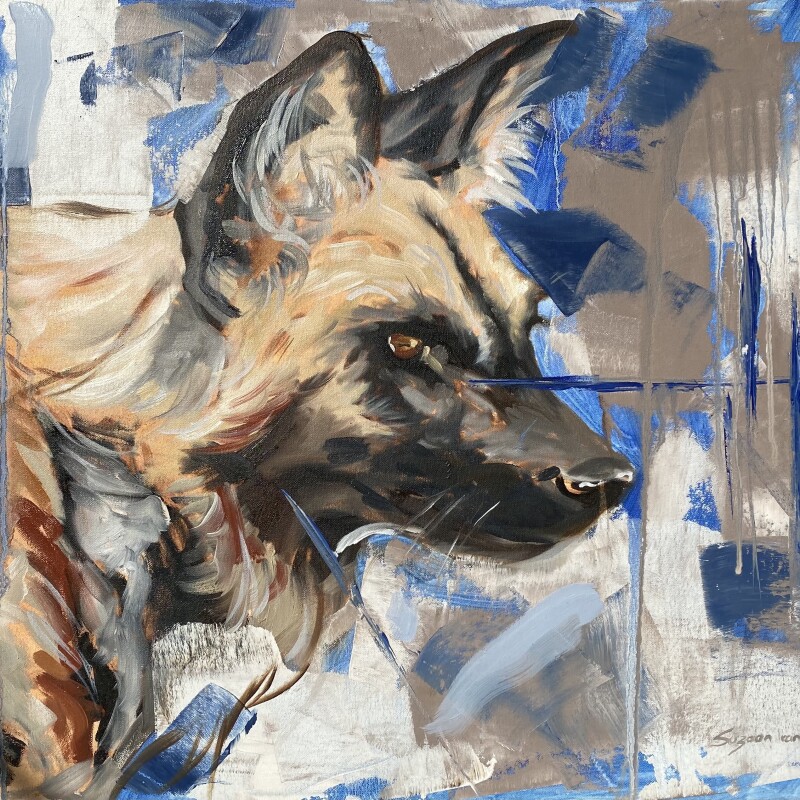 Wildhund Blau